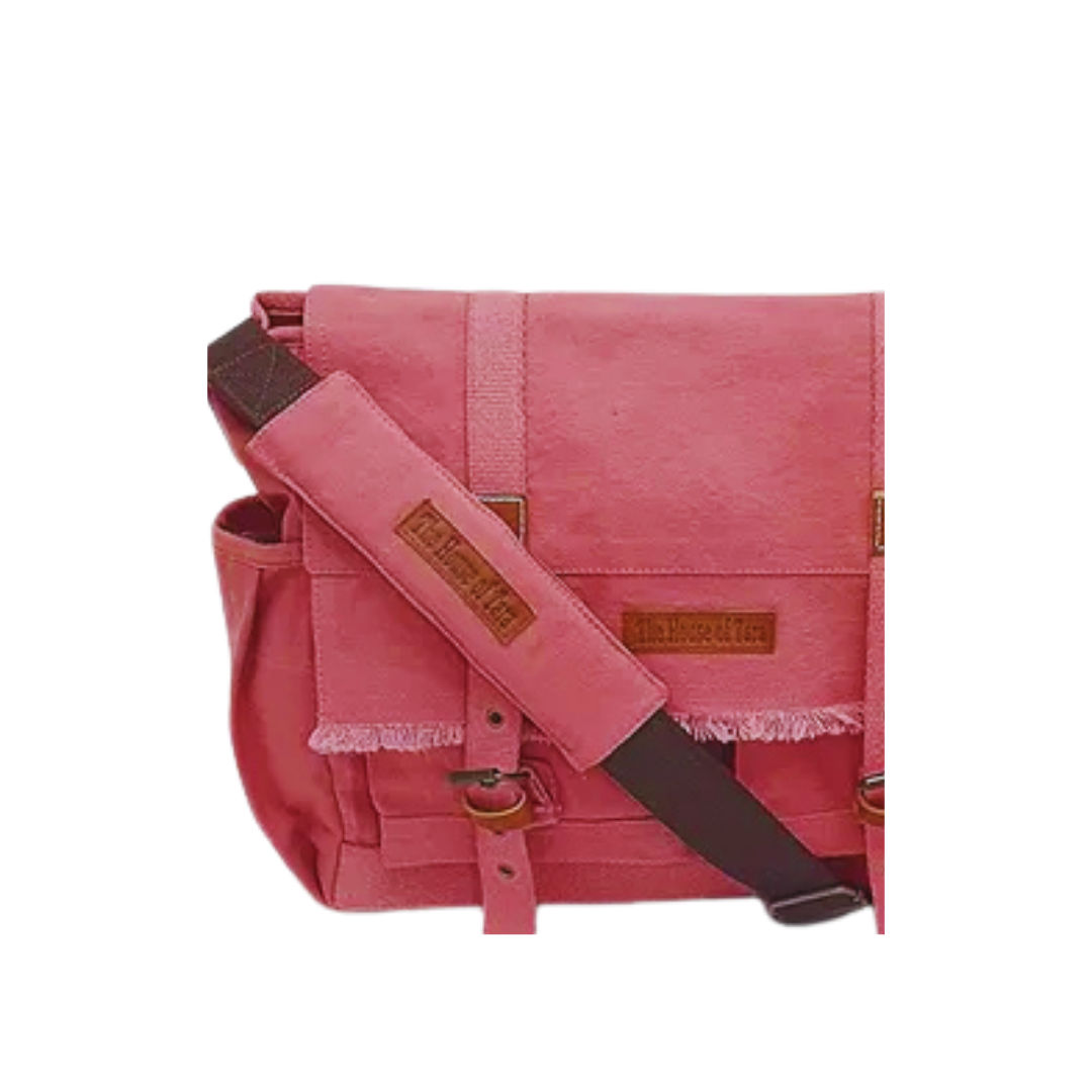 Stylish Pink Laptop Messenger Bag for Everyone
